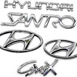 Autokraftz CAR Emblem Monogram Symbol Wrap Decal Sticker Emblem Badge (Silver,Chorme) Abs Plastic-image-65