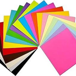 ECLET 5.5 x 5.5 Neon Origami Paper Pack of 100 Sheets (10 sheet x 10 color)Fluorescent Color Both Side Coloured For Origami, Scrapbooking, Project Work-0