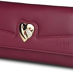 Women's Hand Wallet Purse Clutch | Phone Slots | Coin Pocket | 4 Card Slots| Zip Pocket| Trendy| Party use| Casual use| Faux Leather| (Maroon)-image-53