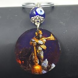 Lord Rudra Angery Hanuman Religious Evil Eye Acrylic Keychain for Men and Women-image-74