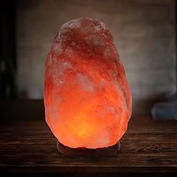 Malowal Himalayan Rock Salt Lamp with Wooden Base and an Extra Bulb for Positive Energy, Vastu, Fengshui, Healing, Peace, Harmony, Purification (Natural 10 kg)-image-7
