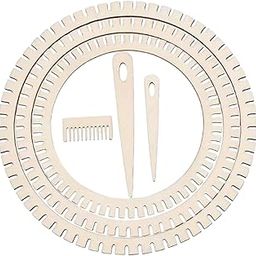 FABLOFT® Wood Weaving Looms Weaving Tools for Wall Decoration Table Mat Hanging Decor Round 6pcs Set-image-15