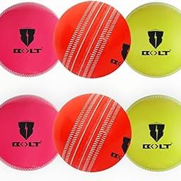 BOLT i10 Ball | Soft & Durable PVC Cricket Ball 120-125g (Pack of 6)-image-32