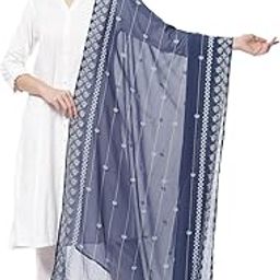 Blue Printed Polyester Dupatta (RMMINKOBA18116_FREE)-picture-14