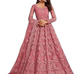 Aika Creation Women's Net Embroidered Semi-Stitched Gown (Sunita Gown-New)-picture-16
