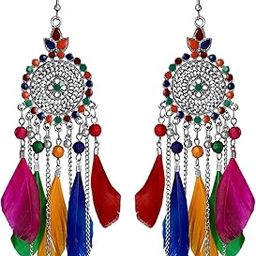 Latest Stylish Oxidised Feather Earrings for Women and Girls (11234er)-image-41