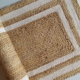 AURA NEST Jute Carpet for Home | Floor Mat | Lightweight | Soft & Comfortable | Unique Designs | Durable Centre Table Carpet | Hand Knotted | Ideal for Rooms & Decore | Runner | ‎2X3 Feet White-image-38