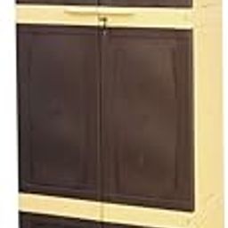 Nilkamal Freedom Mini Large Multipurpose Plastic Wardrobe - Weather Brown and Biscuit-image-9