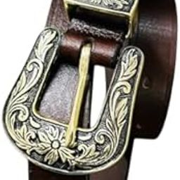 Oak Brown Sleek Textured Western Belt 1' Formal/Casual Belt For Men/Boys-image-4