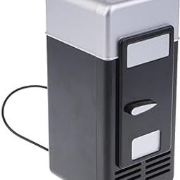 Universal 5V Car Mini Fridge Warmer and Cooler Dual Auto USB Refrigerator Freezer Office Black-image-66