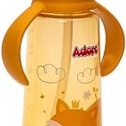 Adore Bling Straw Sipper with Handle - 270ml (Yellow)-24