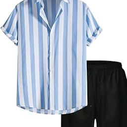 Co Ord Set for Men | Trendy Night Dress for Boys | T-Shirt and Shorts Combo for Lounge | Stylish Summer and Travel Wear |Men's Matching Two-Piece for Vacation-image-99