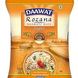 Daawat Rozana Super Basmati Rice 5Kg| For Everyday Consumption| Cooked Grain Upto 13mm*| Naturally Aged-11