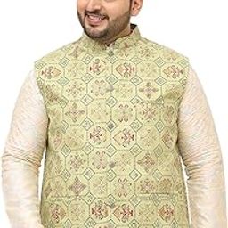 Plus (Since 1958) Mens Off-White Dupion Silk Only Long Kurta-image-8