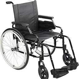Forza Freedom-3000 Self-Propelled/Attendant Steel Wheelchair for Elderly & Patients | 8” PU Castors and 24” Rear Wheels with PU tires | Weight Capacity 125 kg | Lightweight Foldable Design | Seat Size 19 inch-image-20