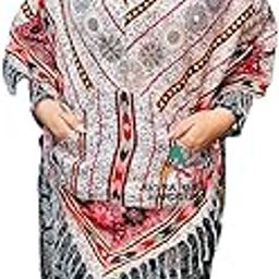 kullu woolen poncho with hood for women and girls-image-118