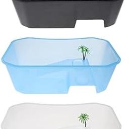 BNF® 3 Pieces PVC Reptile Terrapin Tortoise Turtle Tank Vivarium Feeding Box|Pet Supplies | Reptile Supplies| 3 Pieces Turtle Tank-image-66