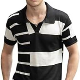Men's Polycotton Block-Textu Polo T-Shirt for Casual Wear | Polo Neck | Short Sleeve | Pull On Closure | T-Shirt Crafted with Comfort Fit for Everyday Wear-image-91