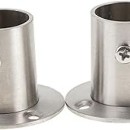 bnf® 3xChrome Tube Pipe Rotating Wardrobe Clothes Garment Rail End Socket 52 x 39mm | Home & Garden | Home Improvement | Building & Hardware | Nails Screws & Fasteners | Braces & Brackets-26