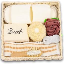 HomeFast Bath Shower Set, Bridal Shower Set, Bath Gift Set Birthday Gifts Bath & Shower Spa Basket Gift Set for Women for Body Back Legs and Foot, Home Body Shower Kit Spa Massage Kit for Women-image-48