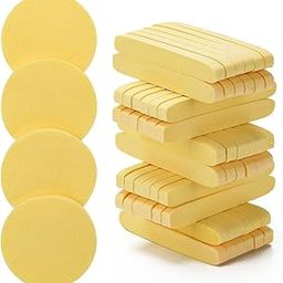 Multibrite 24Pcs Reusable Compressed Facial Sponges, Makeup Remover Pads, Face Cleansing Pads, Cosmetic Spa Sponges for Removing Dead Skin, Facial Cleansing, Gentle Exfoliating, Makeup Removal-33