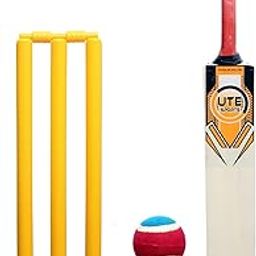 Kids Zone Heavy Grade Strong Wood Cricket Bat with Plastic Wicket Set & 2 Tennis Ball for Kids (Size 4, Age 6-10 Year Old Kids)-image-7