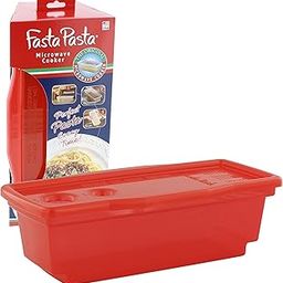 Microwave Pasta Cooker - The Original Fasta Pasta (Red) - No Mess, Sticking or Waiting for Boil-image-52