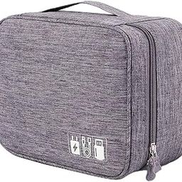 TAGPR Electronic Accessories Bag for USB Cables, Hard Disk, Power Bank, HDD, SD Card, Adapters, Earphone, Mobilephone, Chargers, Wires Gadget and Cable Travel Organizer Bag (Gray)-20