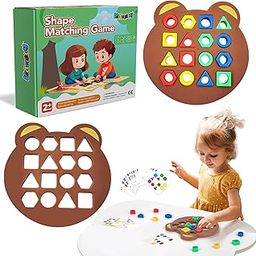 Kidology Geometric Shape and Color Matching Puzzle Board Game for Kids 3+ Years | Sensory Educational, Fun and Learning Toy for Children | Ideal for Gifting-picture-2