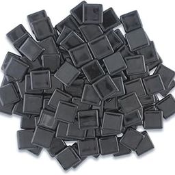 Sai Mosaic Art Glossy 15x15x3.5mm Crystal Glass 200 Gm Solid Black BK-100-image-83
