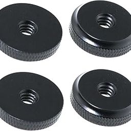 SHOPEE 4PCS 1/4'' Aluminum Alloy Female Thumb Wheel Lock Nut Adapter Hot Shoe Locking Knob Spacer-22