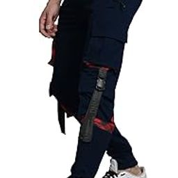 Men's Cargo Black Cotton Jogger-image-30