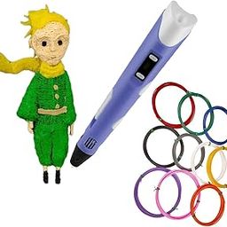 Time To 3D 2nd Generation 3D Pen with Charger, Stand & LCD Display | 3D Pen for Kids & Adults + 10 Colors of 5 Mtrs Each Filament Pack | Free 3 Colors of 3m Each Filament - Purple (3D Pen + Filament)-image-44