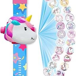 Wembley Digital Projector Watch for Kids Fun Digital Watch with Time Date Month Display Silicone Strap Unbreakable Case Kids Wristwatch Educational Activity Toy Birthday Gift for Boys Girls - Unicorn-image-97