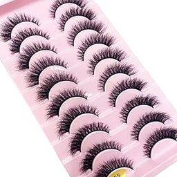 3D Faux Mink Natural Eyelashes Pack of 10 False Eyelash, Eye Makeup Lash Posh 10 Pairs Lashes 10-16mm, pack of 10 Pair Artificial Eye Lashes (Day To Night Eye Lash)-image-21