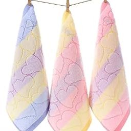 Fashiol Women Soft Cotton Thick Handkerchief High Absorbent Face Towels/Napkin/Rumal/Hankies for Casual & Outdoor | Hearts Design Pack 3-image-7