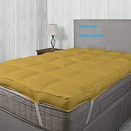 Jaipur Linen Queen Size Bed 3000GSM Mattress Padding- 60 Inch X 78 Inch - Beige-image-74