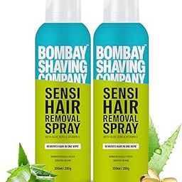 Bombay Shaving Company Men Sensi Hair Removal Spray - 200G|Pack Of 2|Painless & Irritation Free Spray (200 Ml)|For Chest, Arms, Underarms & Legs|Pleasant Smell|Prime Exclusive-75