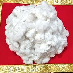 Raw Cotton for Puja with Seeds 1KG unprocessed Natural Color, Organic for Making Wicks Art batti Flower Diya Any Craft Articles for All Festivals with Your Hands at Home-picture-11