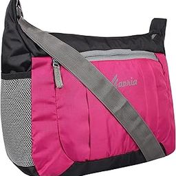 Polyester Water Resistant Sling Bag For Women Cross Body Travel Office Business Messenger one Side Shoulder Bag for Men and Women - ((Pink))-image-63