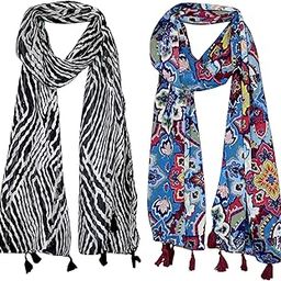 STOLE STUDIO Multicolor Floral Fashionable Summer CHIFFON Scarf-image-84