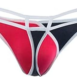 Polyester Blend Newfashioncloth Men Thong Underwear Unique Stylish, Comfortable And Colourful, Hot & Sexy One Size Fits S-M-L, (Red)-picture-37