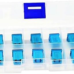 Lyla 10pcs Car Truck Vehicles F2822-Z Standard Female Push in Cartridge Fuses 20A 32V-1