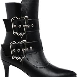 Chunky Buckle Strap Ankle Boots-image-18