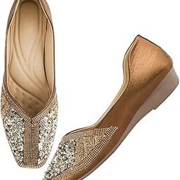 Designer Ravishing Emboidery with Stone Work Mojari Ethnic Jutti Voguish Design For Womens & Girls-picture-24