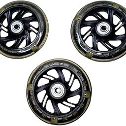 CYIDER Kids' Scooter Wheels – 12cm PVC with LED Flashing Lights | Only Black Color Is Available (2)-30