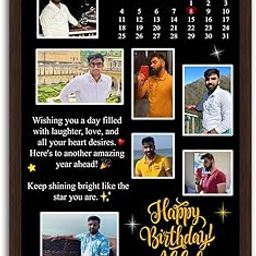 Loyalove Customized Photo Frame for Birthday, Special Personalized Collage Gifts (12.5 x 9 inch, 7 Pictures)-image-18