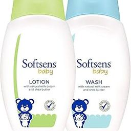 Softsens Baby Complete Skin Care Kit For Daily Cleansing and Moisturization with Tear Free Baby Wash (200Ml) and Baby Lotion (200Ml)-image-69