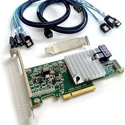 9300-8I SAS3008 12Gbps SATA/SAS 8-Port HBA IT Mode ZFS FreeNAS unRAID+2*SFF-8643 SATA Cable-20