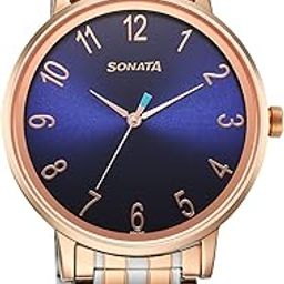 Utsav Quartz Analog Blue Dial Watch for Men-NS7131KM03-21
